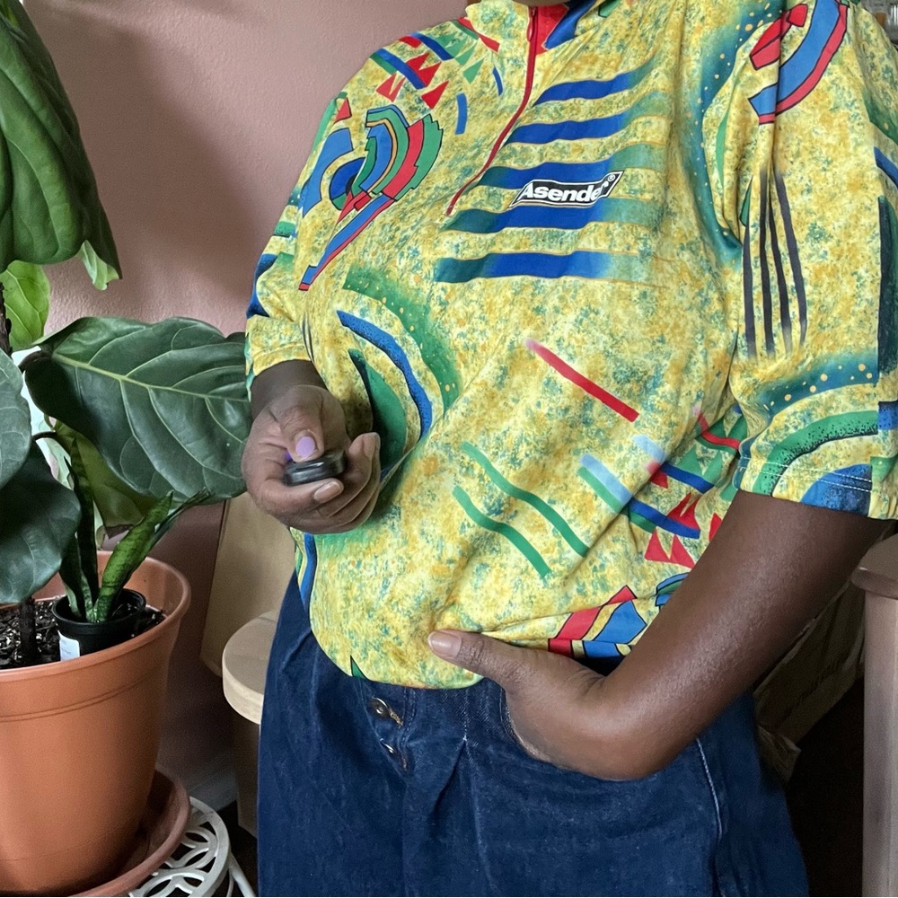 Ascend Yellow Red Casual Button Down Shirt